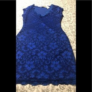 Blue crochet dress